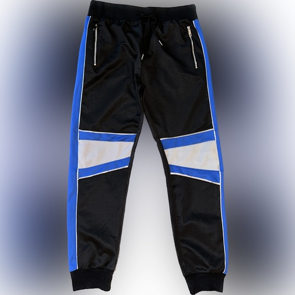 DEMO LITION Mens Matching Set Black Silver Blue Jacket and Joggers size … - Picture 12 of 14